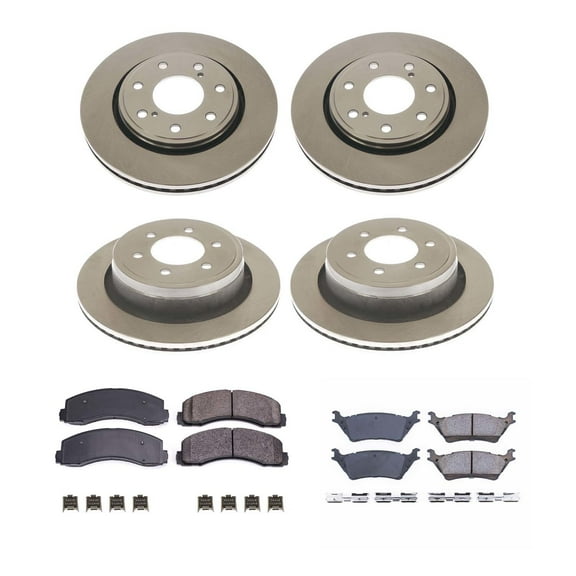 Ultimate Brakes Front and Rear Ceramic Brake Pad and Rotor Kit with Hardware WM81330