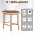 thumbnail image 2 of Summit Living 24" Counter Height Bar Stool Set of 4 for Kitchen Backless Faux Leather Stool Island Chair, Brown, 2 of 8