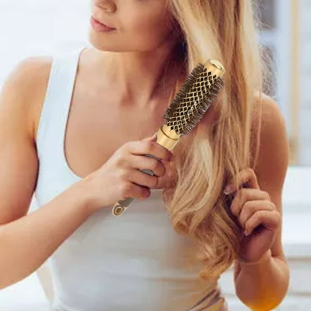 Brosse à Cheveux Ronde, Confortable pour Tenir le Sèche-Cheveux Brosse en Aluminium Poignée Séchage Rapide pour la Maison