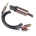 thumbnail image 3 of Cable de electrónico convertidor Lotus de 3,5 mm a doble para computadora portátil MP3 MP4 3m Hugo Cable convertidor de cobre, 3 of 5