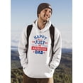 thumbnail image 2 of Happy 4Th Of July American Dad Hoodie Men -Image by Shutterstock, Male Large, 2 of 4