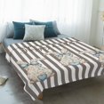 thumbnail image 4 of Easter Rabbits Blanket Soft Cozy Warm Throw Blanket for Couch, Plush Fuzzy Flannel Fleece Blankets for Sofa, Watercolor Flowers Bunny Love Brown Stripes Bed Blankets Gifts for Men, 40"x60", 4 of 9