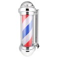 thumbnail image 3 of BR Poste impermeable para barbería, luz giratoria roja, blanca y azul, señal de rayas, lámpara para peluquería, enchufe británico de 220V, 3 of 10