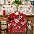 thumbnail image 5 of Kbndieu Valentines Day Table Runner, 13 x 72 Inch Red Table Runner for Valentines Decorations, Winter Holiday Table Runners Valentines Day Decor Home Romantic Decorations Heart Shaped Table Runner, 5 of 6