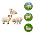 thumbnail image 3 of Figuras de cabra en miniatura, Mini figuras de animales para jardín, micropaisaje, modelos de ovejas, decoraciones de bonsái, 6 uds., 3 of 7