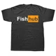 thumbnail image 1 of Camisetas con estampado de Fish Hub para hombre, camisetas casuales de verano de manga corta, camisetas negras, camisetas de talla grande, camisetas de marca para hombre, camisetas, 1 of 7