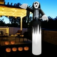 thumbnail image 1 of Gymax 12 FT Tall Halloween Inflatable Skeleton Ghost Spooky Halloween Blow Up Backyard Decor, 1 of 10