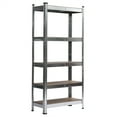 thumbnail image 2 of Tcbosik Heavy Duty Storage Shelf, 5 Tiers Metal Shelving Unit for Garage Workshop, Silver, 2 of 7