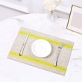 thumbnail image 4 of Pvc Sets de Table à Manger Set de Table Imperméable Résistant à la Chaleur Élégant Motif Rayé Idéal pour la Maison Cuisine Sets de Table Étanches, 4 of 8