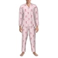 thumbnail image 3 of Lsque Poodle Dog Pattern Long Sleeve Pajama Set for Men - Soft 2-Piece Sleepwear and Loungewear Set with Pockets, Comfy Nightwear-Medium, 3 of 7