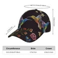 thumbnail image 3 of Yiaed Humming Bird Print Cap Adjustable Size for Running Workouts and Outdoor Activities All Seasons, 3 of 5