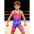 thumbnail image 5 of Hansber Boys Sleeveless Sports Gym Leotard Powerlifting Singlet Racerback Suspenders Shorts Jumpsuit Boxing Biketard Hot Pink 12, 5 of 7