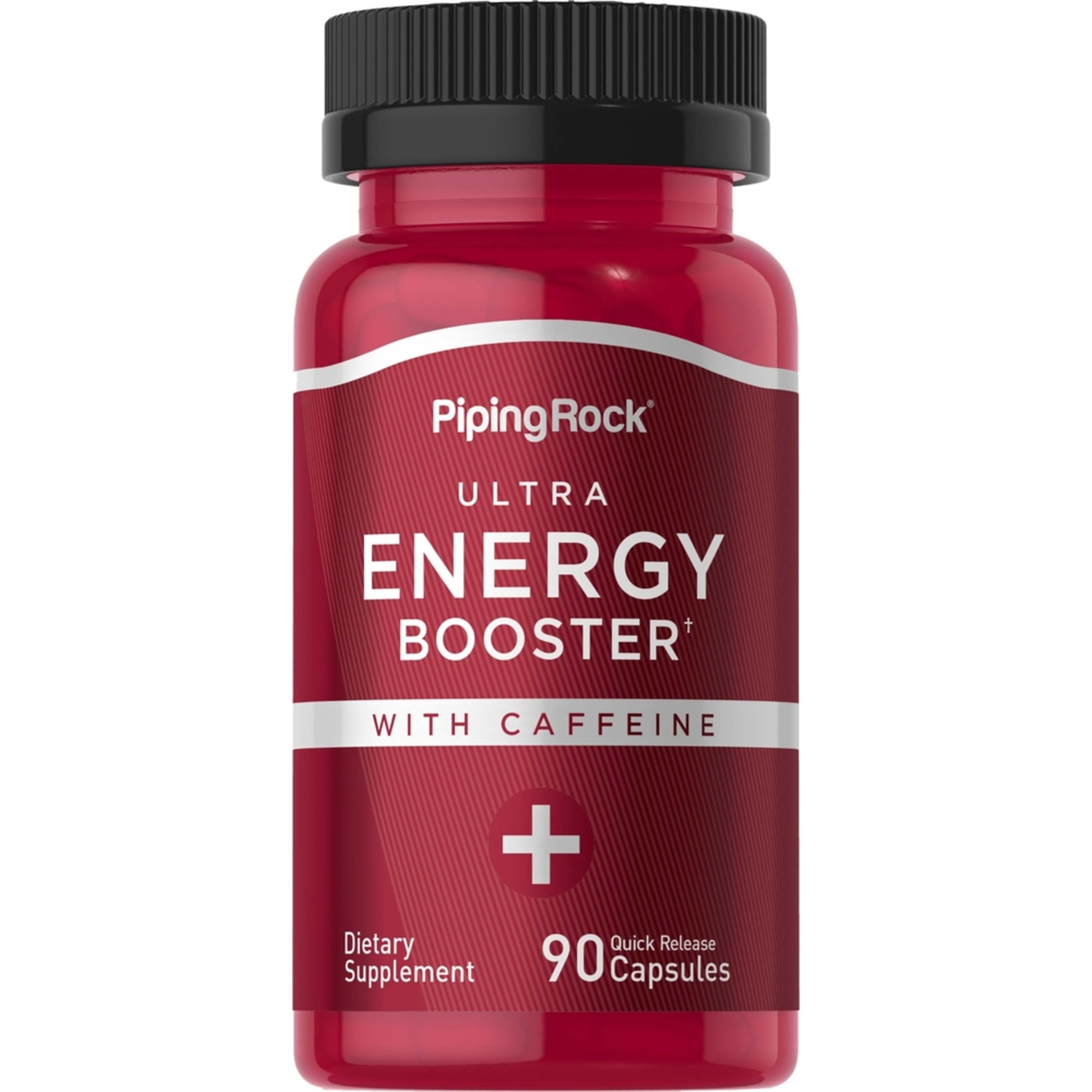 Energy Booster for Women and Men | 90 Capsules | Supplement with Caffeine | by Piping Rock