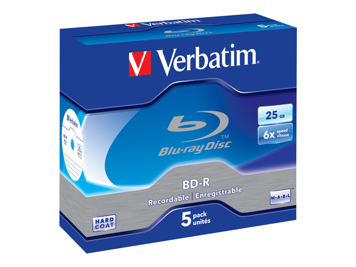 Verbatim - 5 x BD-R - 25 GB 6x - jewel case