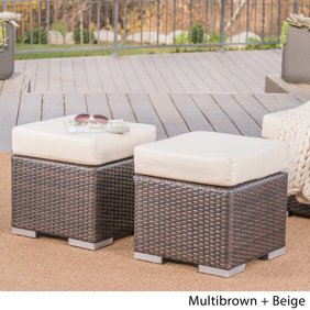 Paradise Cove Designs San Diego Wicker Patio Ottoman Walmart Com