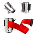 thumbnail image 7 of Retractable Barrier Belt Retractable Barrier Barriers Ropes Stainless Steel Safety Barrier Crowd Control Retractable Rope Barrier with Accessories, 2m, 7 of 7
