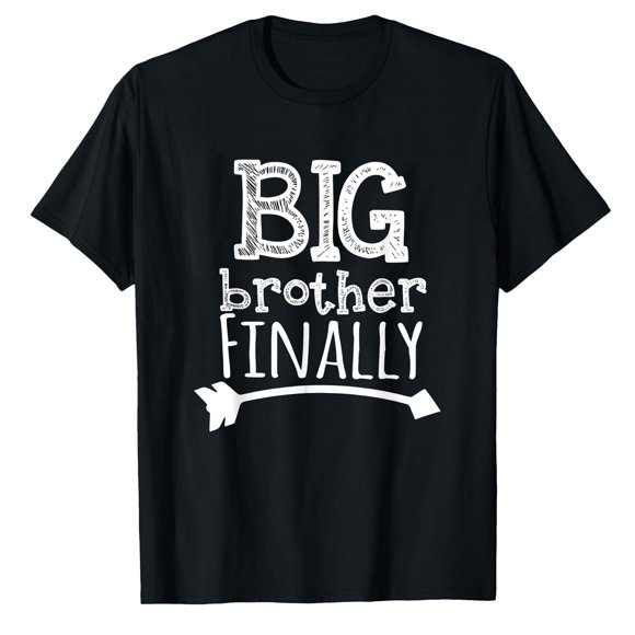 AALJY Big Brother Finally Novelty Tshirt for Boys & Older Brothers T-Shirt