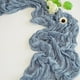thumbnail image 4 of Mantel Banderines de mesa de crepé, mantel de gasa plisada de 90x180cm, decoración para bodas y eventos, color azul bruma, 1 unidad Rkxzt, 4 of 9