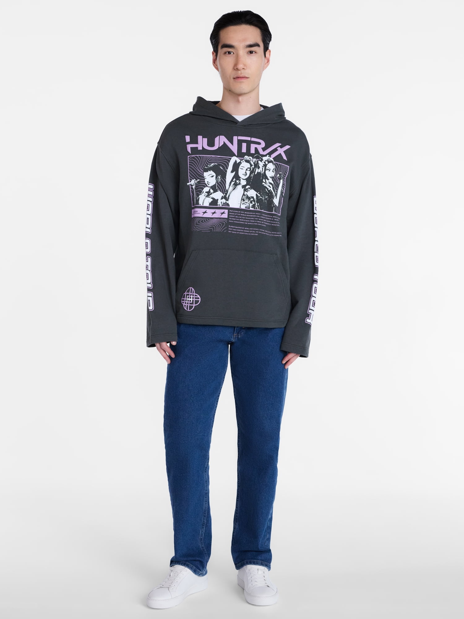KPop Demon Hunters Men's and Big Men's Graphic Hoodie, Sizes XS-5XL