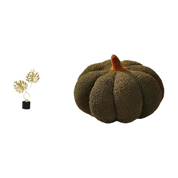 Estatua de hoja, calabaza de Halloween, juguete de hierro y madera, forma única, detalles realistas, adorno artístico adecuado para sala de estar, dor