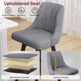 Counter Height Swivel Bar Stool, 24" Upholstered Fabric Barstools Set