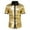 Gold, variant on ALLLIST Short Sleeve Mens Shirts Collared Button Down Shirts Gold Color Block Sequin Men's Clothes
