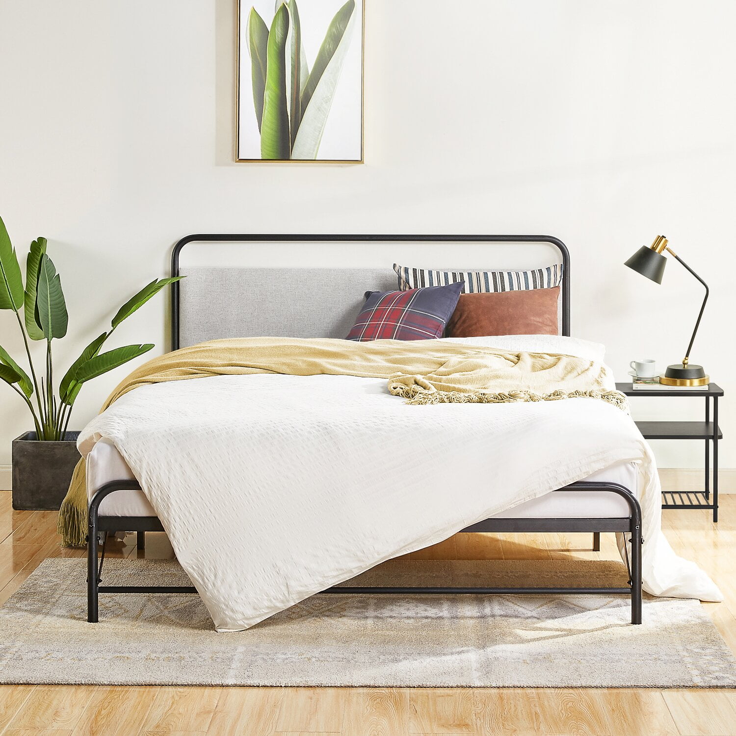 upholstered bed compatible with adjustable bed