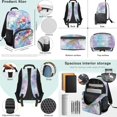 thumbnail image 4 of Bulopur Sea Turtle School Backpack for Kids 4 Pcs Cartoon School Bag with Lunch Box, Pencil Case & Water Bottle Cover for 9-12 Years Old, 4 of 7