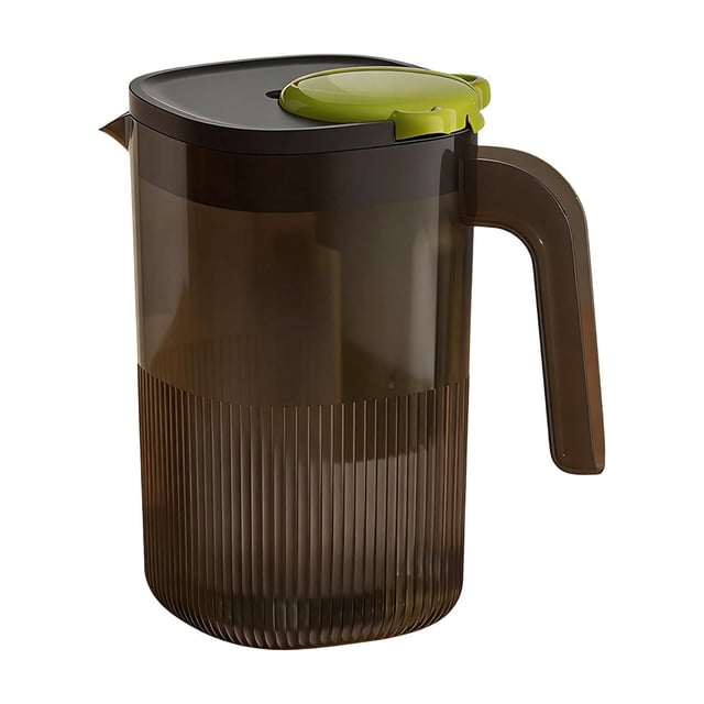 Jarra de plástico de 1 galón con tapa, gran capacidad para agua, té helado, limonada, jugo, delgada, para refrigerador, para bebidas frías y calientes, para el hogar, la cocina, la oficina, fiestas y