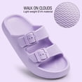 thumbnail image 3 of HARVEST LAND Women Slides Sandals Adjustable Double Buckles Cloud Sandals for Women Summer Beach, 3 of 10