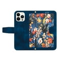 thumbnail image 4 of Allytech iPhone 14 Pro Wallet Case, Chic Flower Pattern PU Leather Shoulder Strap Hand Wrist Cards Holder Stand Flip Folio Cover for Girls Women Phone Case for Apple iPhone 14 Pro - Darkblue, 4 of 14