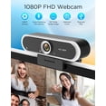 thumbnail image 2 of Webcam 1080P with Microphone & Privacy Cover for PC/Laptop, USB Computer Camera Plug &  with Auto Light Correction for Video Calls, Live Streaming Gaming & Online Meetings, 2 of 7