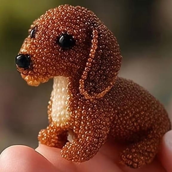 Pet Dog Bead Embroidery Kit, Beginner-Friendly Pet-Themed Beaded Craft Set with Step-by-Step Guide, DIY 3D Beadwork Kit for Craft Lovers
