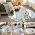 thumbnail image 5 of Round Rugs 3.3Ft, Happy Easter Round Area Rug Washable Indoor Throw Carpet, Spring Bunny Colorful Eggs Wooden Grain Soft Non Slip Circle Rug for Laundry Room Patio Home Decor Aesthetic, 5 of 8