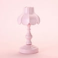 thumbnail image 2 of JUNWELL Small Table Reading Light Vintage Accent Flower Shaped Rechargeable LED Bed Lamp for Room Home 500 mA  Pink, 2 of 3