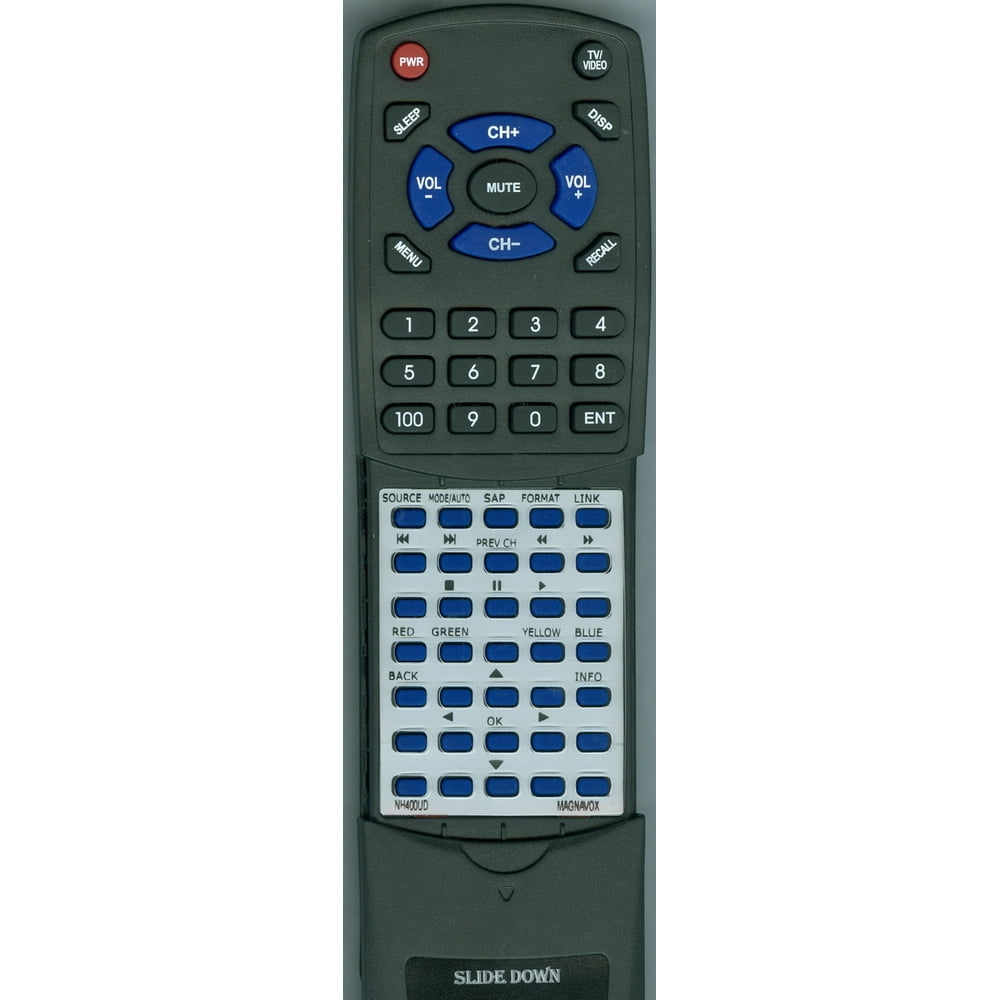 Replacement Remote for MAGNAVOX NH400UD, RTNH400UD, 39MF412BF7