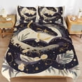 thumbnail image 6 of 3 Pcs Soft Bedding Set, Includes 1 Duvet Cover with Zipper And 2 Pillow,Shams Flower Entwined Snake Queen(90"×90"), 6 of 8