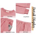 thumbnail image 6 of Fantaslook Pajama Sets for Women Two Piece Outfits Long Sleeve Sweatshirts Lounge Sets Casual Tops and Shorts Fall Outfits, 6 of 9