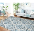 thumbnail image 3 of SAFAVIEH Martha Stewart Brentwood Topher Floral Area Rug, Cream/Blue, 2' x 4', 3 of 11