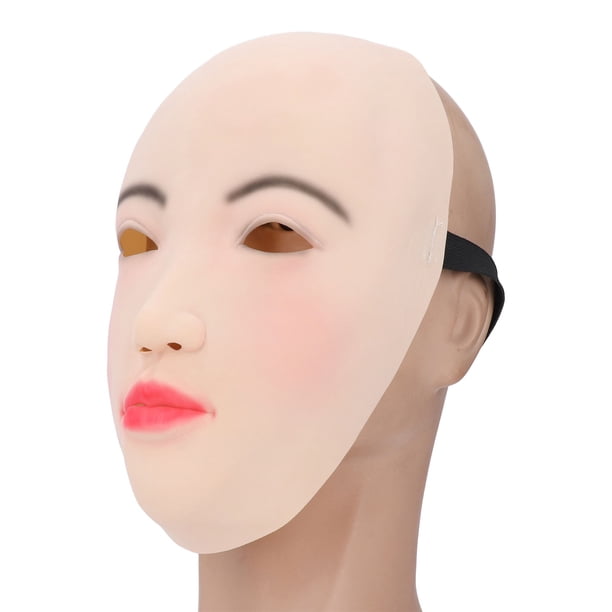 Cara De Mujer De Látex, Disfraz De Belleza Realista Realista, Cara Femenina Humana De Látex, Media Cara Para Fiesta De Cosplay