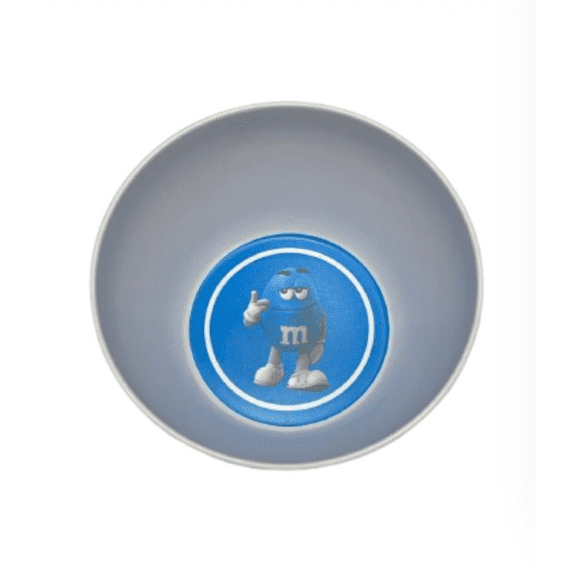 M&M's World Blue Character Silhouette Melamine Satin Finish Bowl New