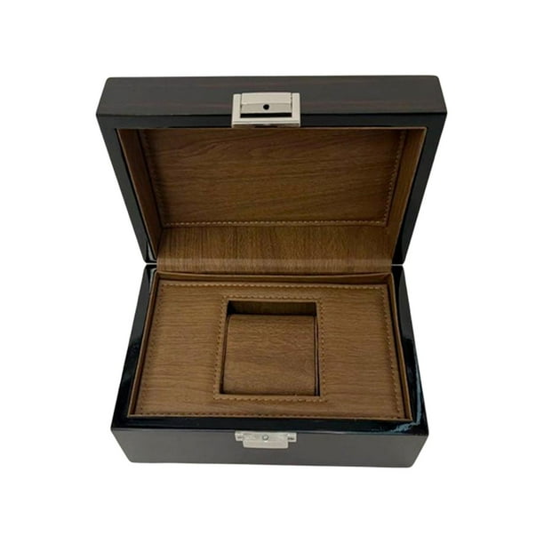 Caja de reloj individual, vitrina para relojes, soporte creativo multiusos para joyas y relojes. Marrón