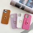 thumbnail image 2 of Compatible with iPhone 14 Pro Max Ring Stand Case 360 Degree Rotation Holder Kickstand Stand PU Leather Slim Luxury Shockproof Cover for Women Girls White, 2 of 5
