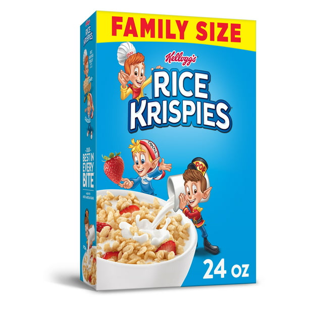 Kellogg's Rice Krispies Breakfast Cereal, Original, Family Size, Snap ...