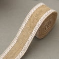 thumbnail image 4 of Rollo de yute de cintas de tela de arpillera decorativas para bodas de 5x200 cm con encaje para manualidades, regalos, proyectos de bricolaje (E), 4 of 5