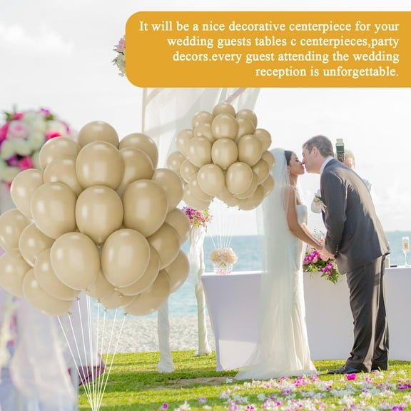 Light Brown 50pcs 12 Inch Tan Neutral Latex Balloons For Baby Bath Gender Reveal Graduation Wedding Birthday Party Decoration