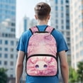 thumbnail image 3 of Pzuqiu Axolotl Cherry Blossom 17 Inches Customized School Backpack for Girls Personalized Schoolbags with Adjustable Shoulder Strap Custom Backpack with Name for Students Age 6-18, 3 of 7