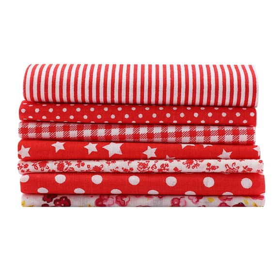 Zaqw Cotton Fabric Pre-Cut Bedding,7pcs 50*50cm Cotton Fabric DIY Assorted Squares Pre-Cut Bedding Kit Quarters Bundle,Bedding Cotton Fabric