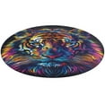 thumbnail image 4 of Tiger Animal Graffiti Round Small Area Rug, Print Non Slip Washable Floor Mat, Soft Throw Rug for Living Room, Powder Room Entryway, Bathroom, Bedside, 4 of 6