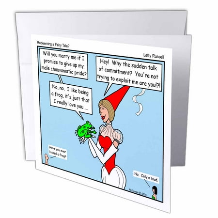 3dRose Russell - Redeeming a Fairy Tale, Greeting Cards, 6 x 6 inches, set of 12